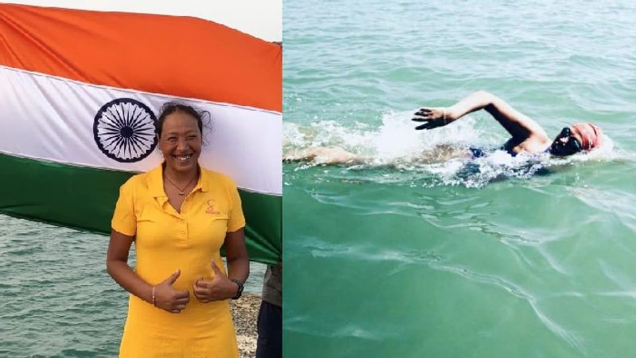 19.5 ತಾಸಲ್ಲಿ 62 ಕಿಮೀ ಸಮುದ್ರ ಈಜಿದ ಬೆಂಗಳೂರಿನ ಮಹಿಳೆ..! 19.5 ತಾಸಲ್ಲಿ 62 ಕಿಮೀ ಸಮುದ್ರ ಈಜಿದ ಬೆಂಗಳೂರಿನ ಮಹಿಳೆ..!