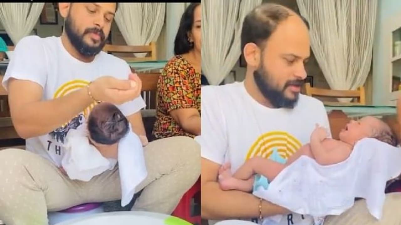 പാടാന്‍ മാത്രമല്ല, ബേബി കെയറിംഗും അറിയാം, മകനെ കുളിപ്പിക്കുന്ന വിജയ് മാധവ് വീഡിയോ