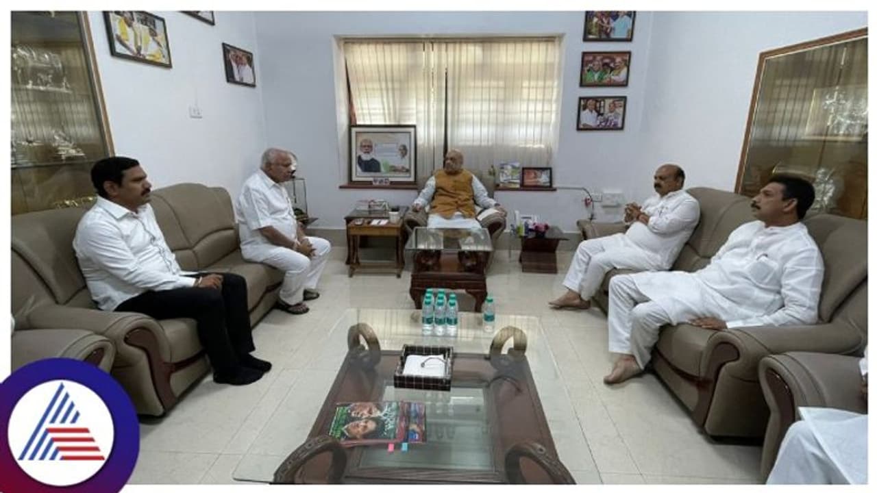 Karnataka Election 2023: ರೋಡ್ ಶೋ ರದ್ದು, ಬಿಜೆಪಿ ನಾಯಕರ ಜತೆ ಅಮಿತ್ ಶಾ ಸಭೆ