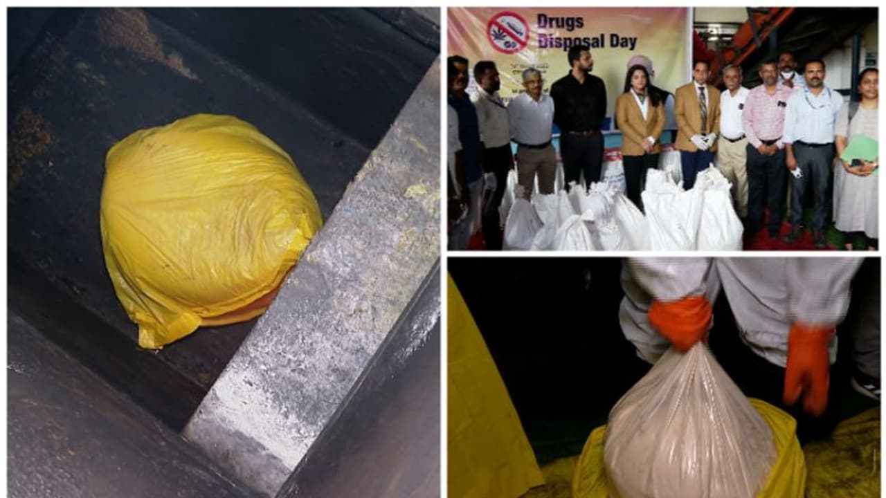 3,500 കോടി വില വരുന്ന 340 കിലോ ഹെറോയിനും ഹാഷിഷ് ഓയിലും കൊച്ചിയിൽ നശിപ്പിച്ചു 3,500 കോടി വില വരുന്ന 340 കിലോ ഹെറോയിനും ഹാഷിഷ് ഓയിലും കൊച്ചിയിൽ നശിപ്പിച്ചു