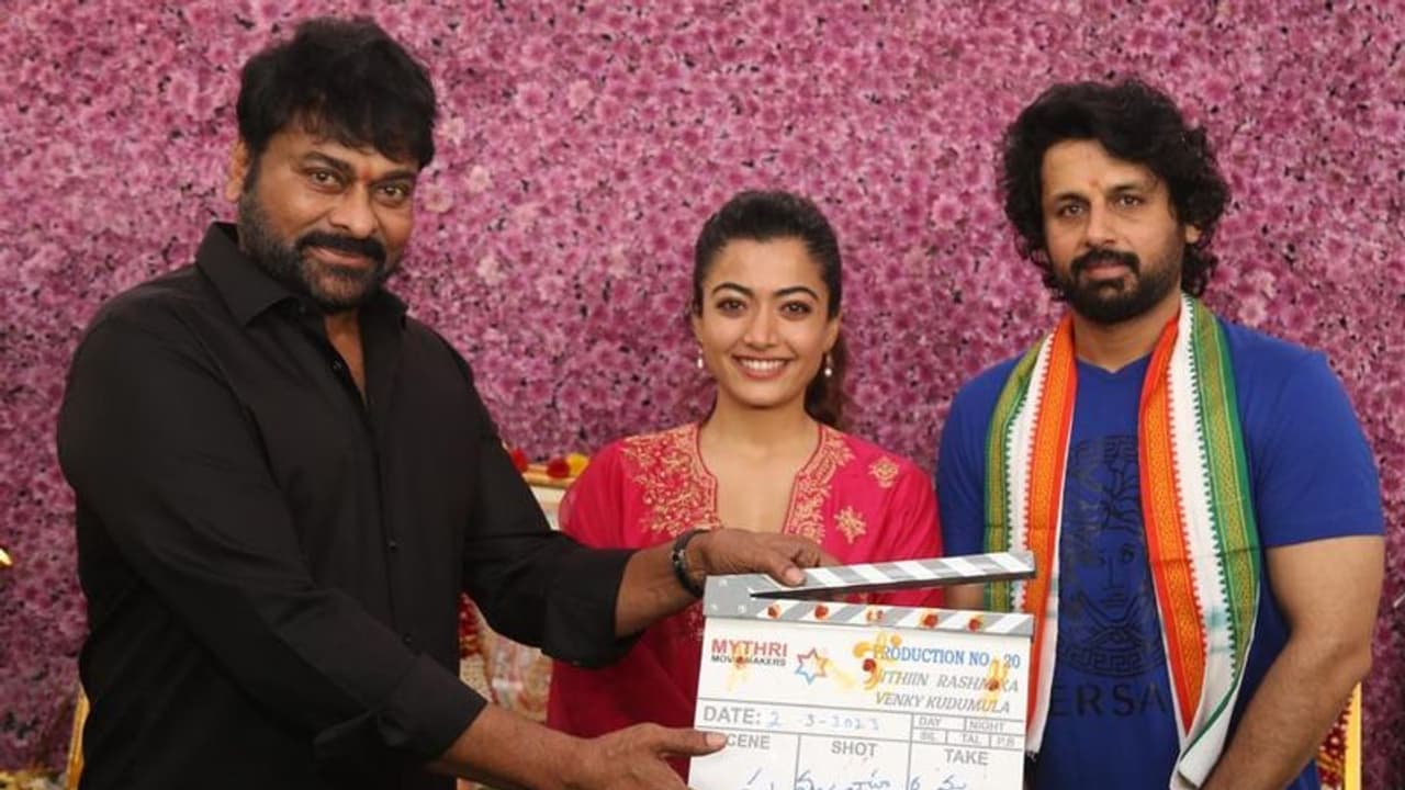 மெகாஸ்டார் சிரஞ்சீவி கிளாப் நிதின் ராஷ்மிகா நடிக்கும் VNRTrio படத்தின் படப்பிடிப்பு! மெகாஸ்டார் சிரஞ்சீவி கிளாப் நிதின் ராஷ்மிகா நடிக்கும் VNRTrio படத்தின் படப்பிடிப்பு!