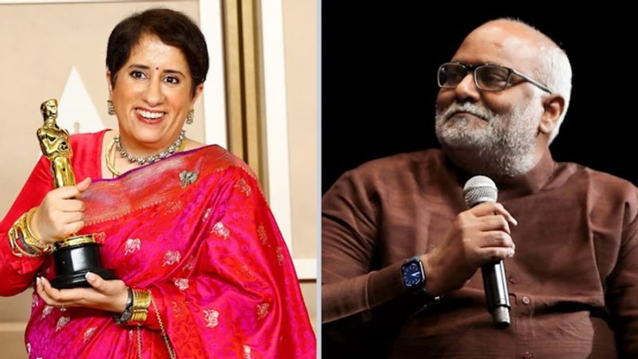 MM Keeravani spills what happened after Guneet Monga's cut off speech post Oscars win MM Keeravani spills what happened after Guneet Monga's cut off speech post Oscars win
