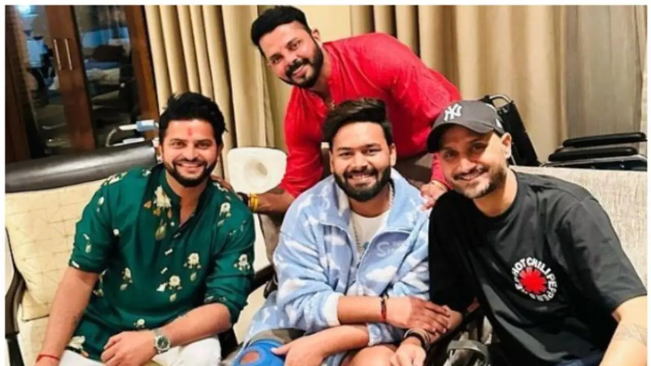 ಟೀಂ ಇಂಡಿಯಾ ವಿಕೆಟ್ ಕೀಪರ್ ರಿಷಭ್ ಪಂತ್‌ ಭೇಟಿಮಾಡಿದ ಭಜ್ಜಿ, ರೈನಾ, ಶ್ರೀಶಾಂತ್..!