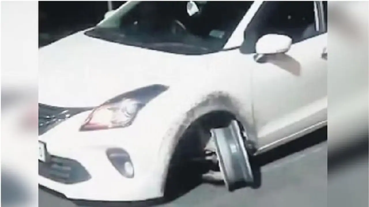 ടയർ ഊരിപ്പോയത് അറിഞ്ഞില്ല, വെറും റിമ്മിൽ 120 കിമീ വേഗതയിൽ കാറോടിച്ചു; 27കാരൻ അറസ്റ്റിൽ ടയർ ഊരിപ്പോയത് അറിഞ്ഞില്ല, വെറും റിമ്മിൽ 120 കിമീ വേഗതയിൽ കാറോടിച്ചു; 27കാരൻ അറസ്റ്റിൽ