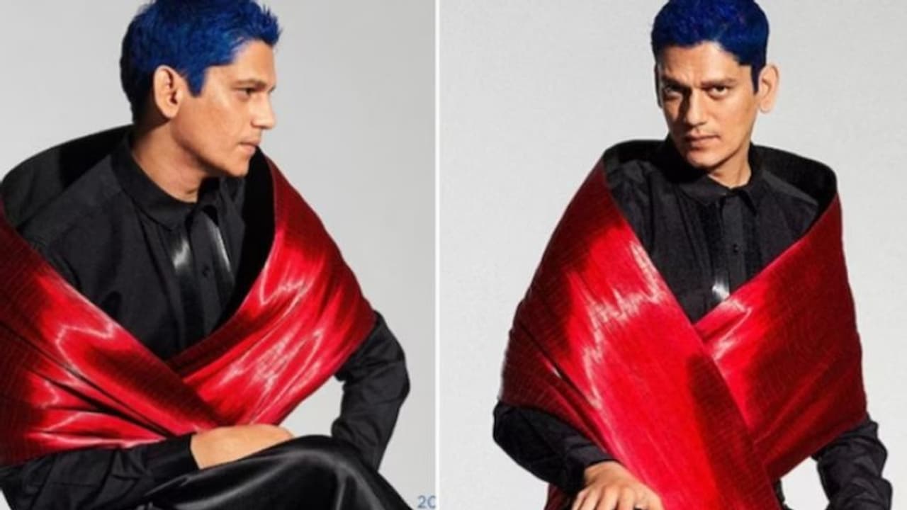 ഷര്‍ട്ടിനൊപ്പം മെറ്റാലിക് സാരി, ഇത് വിജയ് വര്‍മ്മ സ്റ്റൈല്‍; ചിത്രങ്ങള്‍ വൈറല്‍