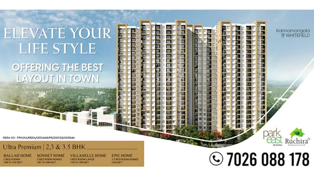 Ruchira Projects announces launch date of Park East in Bengaluru east’s Whitefield Kannamangala Ruchira Projects announces launch date of Park East in Bengaluru east’s Whitefield Kannamangala