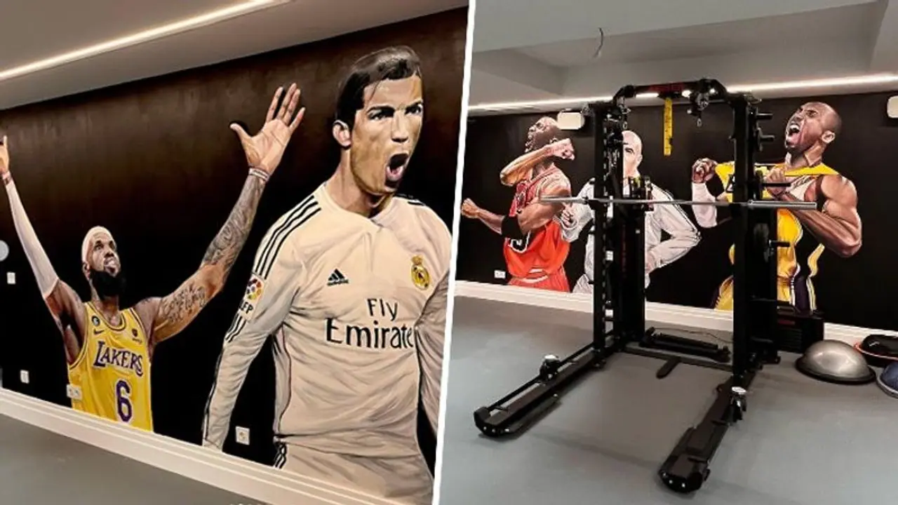 Cristiano Ronaldo, LeBron James immortalised in Real Madrid star Vinicius Junior's gym WATCH Cristiano Ronaldo, LeBron James immortalised in Real Madrid star Vinicius Junior's gym WATCH