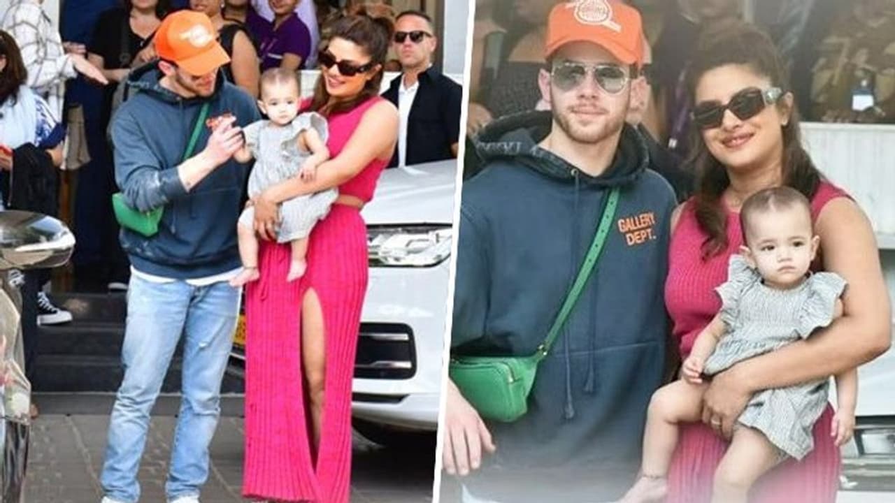 Priyanka Chopra Nick Jonas arrive with Malti Marie in Mumbai to attend Parineeti Chopra's wedding? 