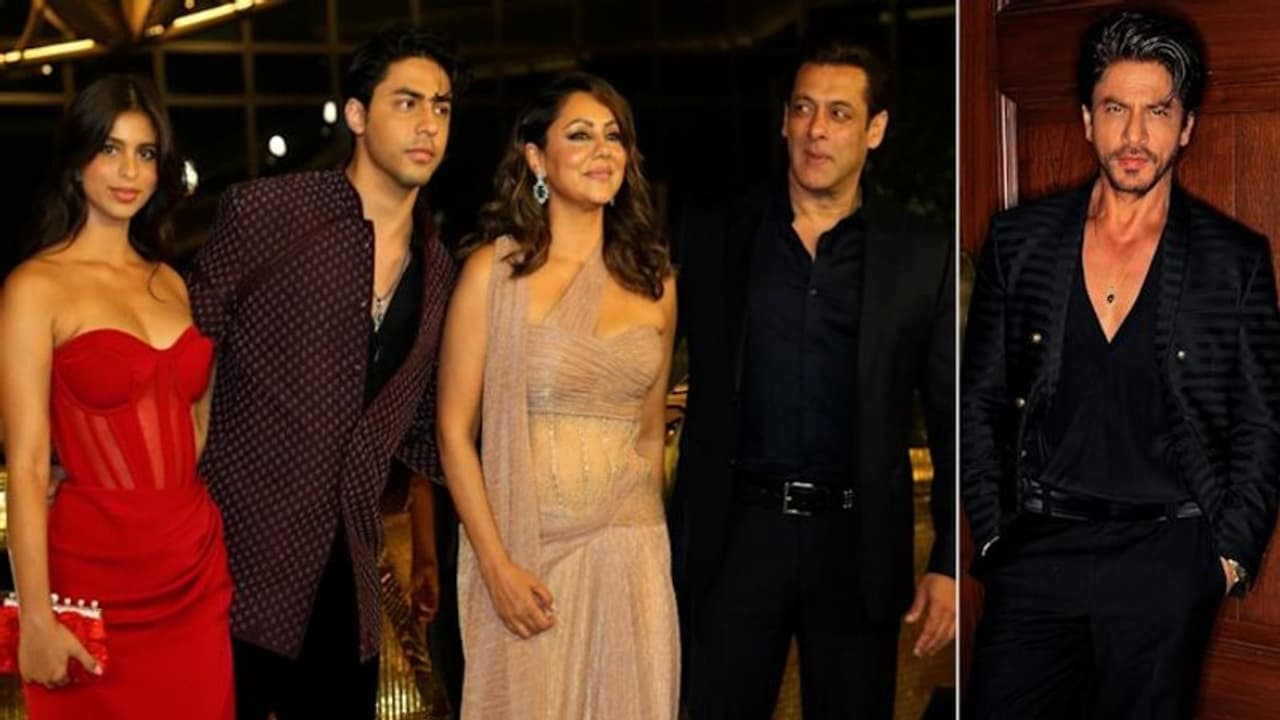 NMACC Grand Opening: Salman Khan poses with Shah Rukh Khan's family as Pathaan skips media 