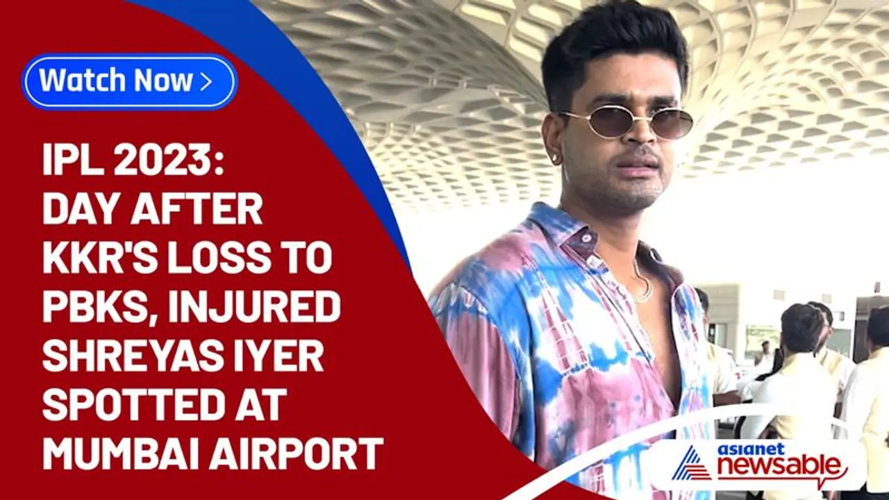 IPL 2023: Day after KKR's loss to PBKS, injured Shreyas Iyer spotted at Mumbai airport WATCH