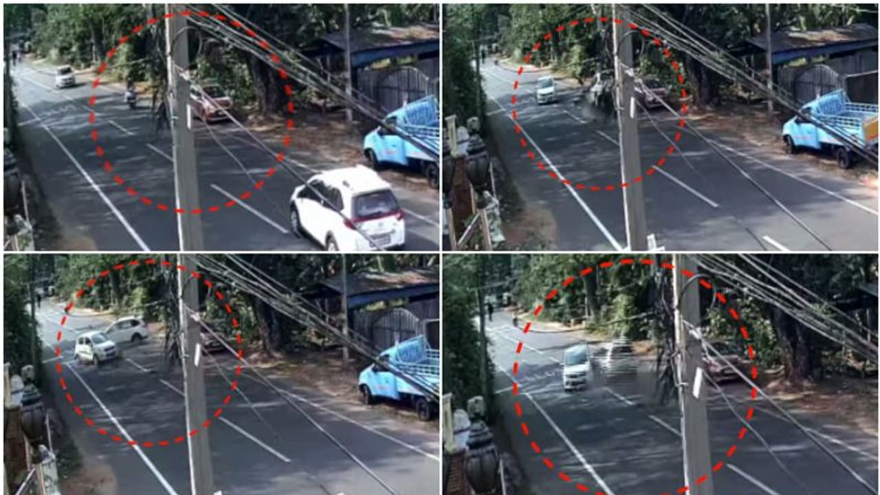 കിളിമാനൂരിൽ കാ‍ർ നിയന്ത്രണം വിട്ട് 2 കാറുകളിലിടിച്ച് സ്കൂട്ടറും ഇടിച്ച് തെറിപ്പിച്ചു, യുവതിക്ക് ദാരുണാന്ത്യം