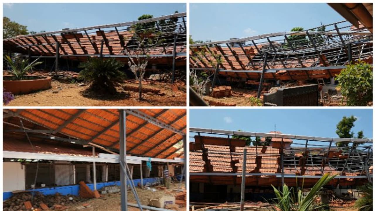 പള്ളിയിലെ നിർമ്മാണത്തിലിരുന്ന ഊട്ടുപുര തകർന്നുവീണു; വൻ ദുരന്തം ഒഴിവായത് തലനാരിഴക്ക്