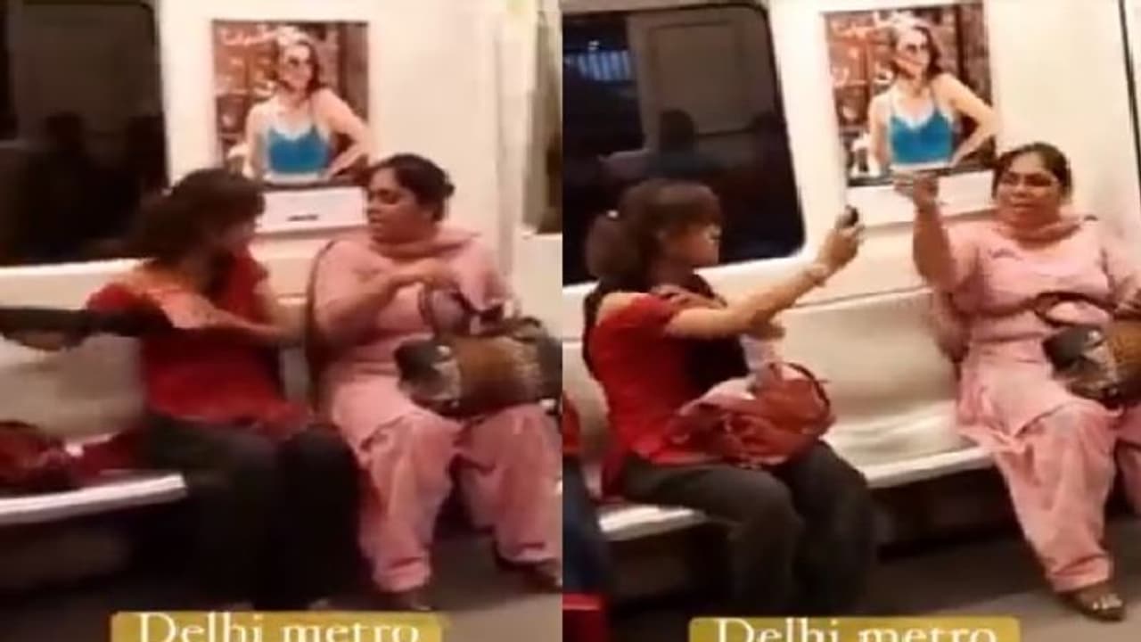 டெல்லி மெட்ரோவில் 2 பெண்களுக்கு இடையே வாக்குவாதம்... வன்முறையாக மாறியதால் சக பயணிகள் அதிர்ச்சி!!