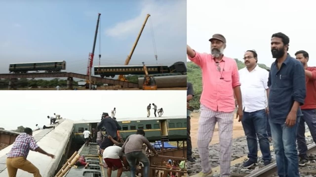 8 കോടി ചെലവഴിച്ച ട്രെയിന്‍ അപകട രംഗം; 'വിടുതലൈ' മേക്കിംഗ് വീഡിയോ 