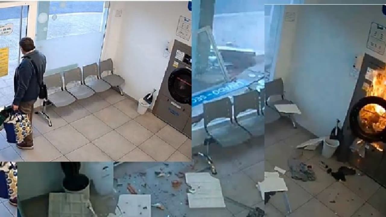 ಸ್ಫೋಟಗೊಂಡ ವಾಷಿಂಗ್ ಮೆಷಿನ್: ವ್ಯಕ್ತಿ ಜಸ್ಟ್ ಮಿಸ್.. ಅನಾಹುತ ಸಿಸಿ ಕ್ಯಾಮರಾದಲ್ಲಿ ಸೆರೆ ಸ್ಫೋಟಗೊಂಡ ವಾಷಿಂಗ್ ಮೆಷಿನ್: ವ್ಯಕ್ತಿ ಜಸ್ಟ್ ಮಿಸ್.. ಅನಾಹುತ ಸಿಸಿ ಕ್ಯಾಮರಾದಲ್ಲಿ ಸೆರೆ