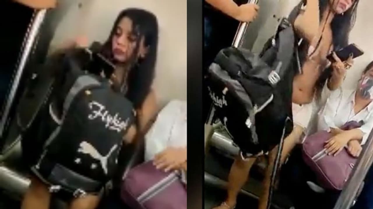 'ഉർഫി ജാവേദ് ലൈറ്റ്'; മിനിസ്കേർട്ടും ഉൾവസ്ത്രവും മാത്രം ധരിച്ച് യുവതി മെട്രോയില്‍, വീഡിയോ വൈറൽ