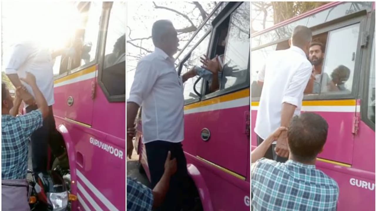 ഓവർടേക്കിൽ തർക്കം, ബസ് തടഞ്ഞു; ടയറിൽ ചവിട്ടി ഡ്രൈവറുടെ ഷർട്ടിന് പിടിച്ചു, പട്ടാമ്പിയിൽ പിന്നെ കത്തിക്കുത്ത്!