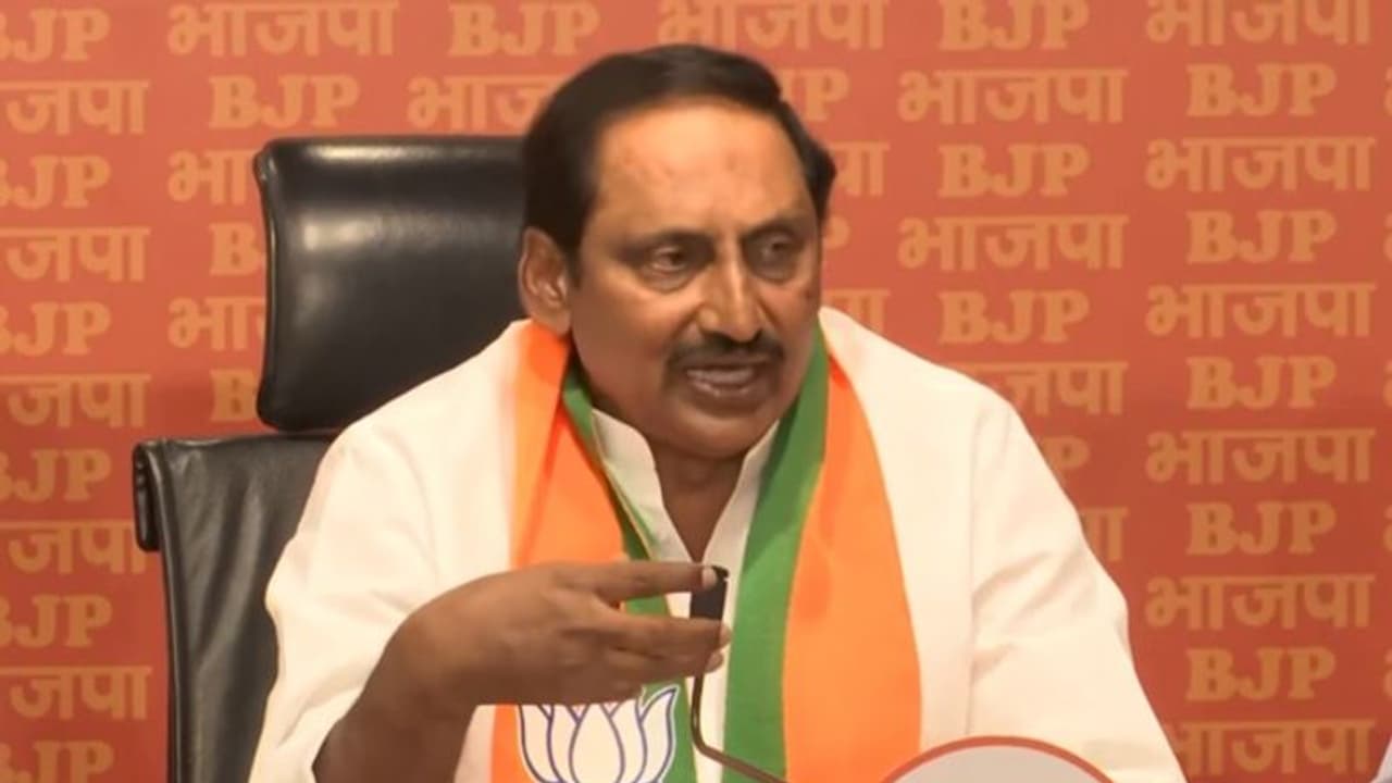 Another setback for Congress, Kiran Kumar Reddy joins BJP Another setback for Congress, Kiran Kumar Reddy joins BJP