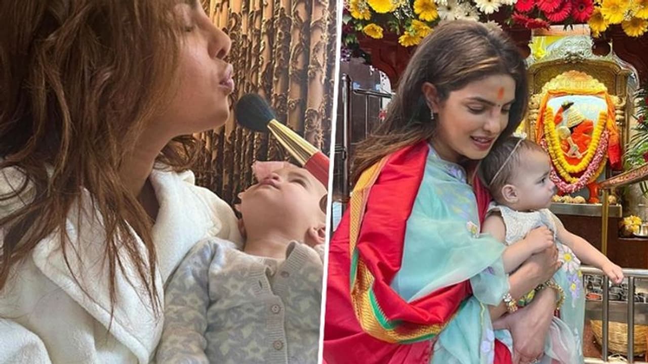 Priyanka Chopra's daughter, Malti Marie's visit to Siddhivinayak Temple; WATCH VIDEO