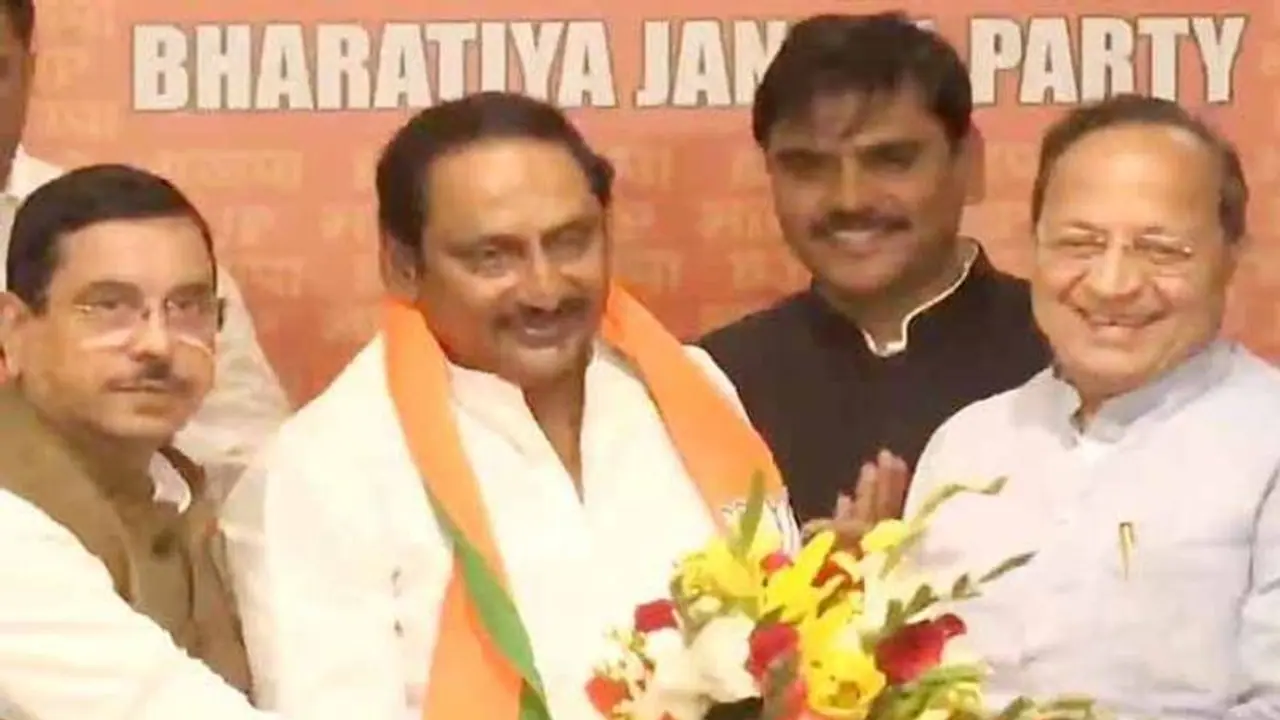 ಒಂದೇ ವಾಕ್ಯದಲ್ಲಿ ಕಾಂಗ್ರೆಸ್‌ಗೆ ರಾಜೀನಾಮೆ ನೀಡಿ ಬಿಜೆಪಿ ಸೇರಿದ ಆಂಧ್ರ ಮಾಜಿ ಸಿಎಂ!