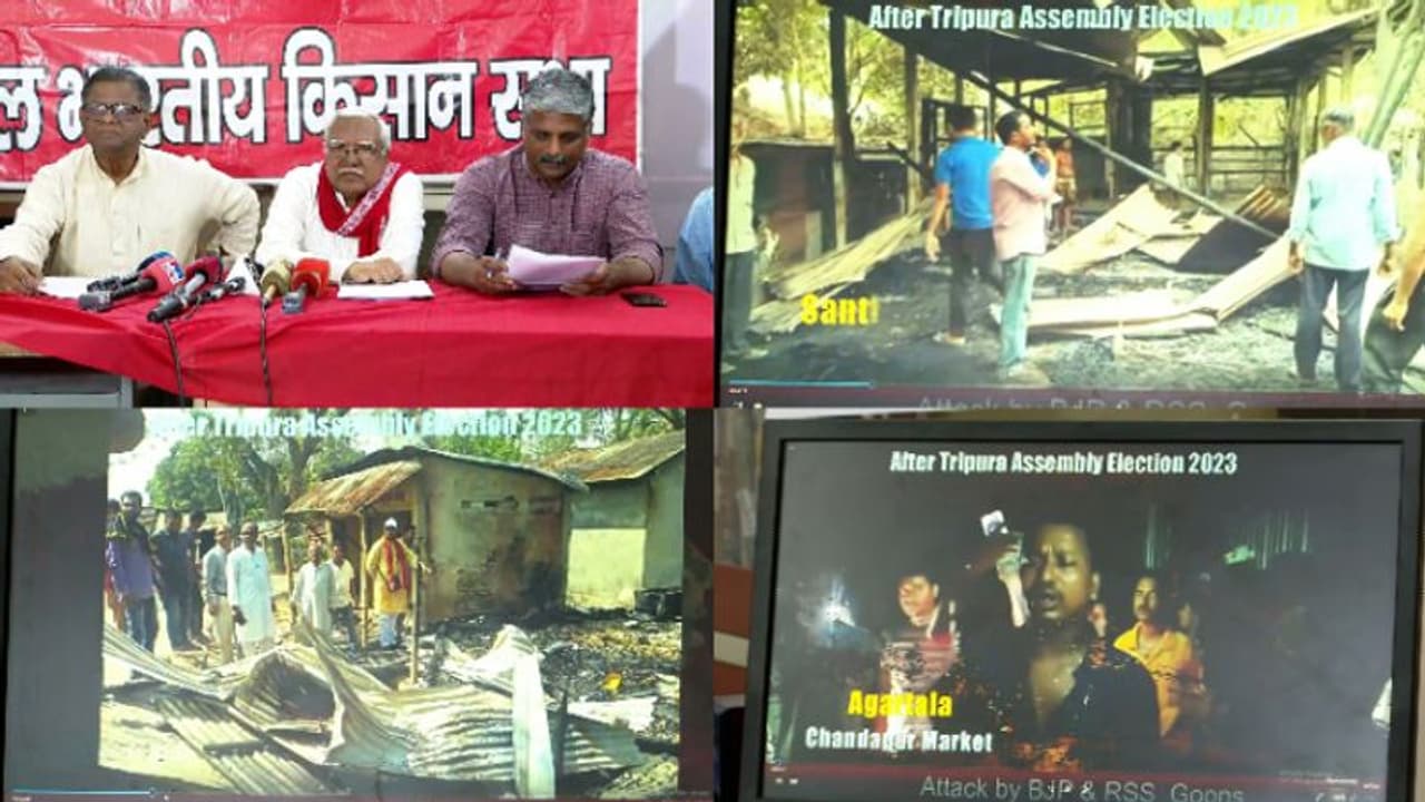 ത്രിപുരയിലെ അക്രമങ്ങളില്‍ രാജ്യവ്യാപക പ്രതിഷേധം ഉയര്‍ത്താന്‍ കിസാൻ സഭ,മനുഷ്യാവകാശകമ്മീഷനിലും ഉന്നയിക്കും