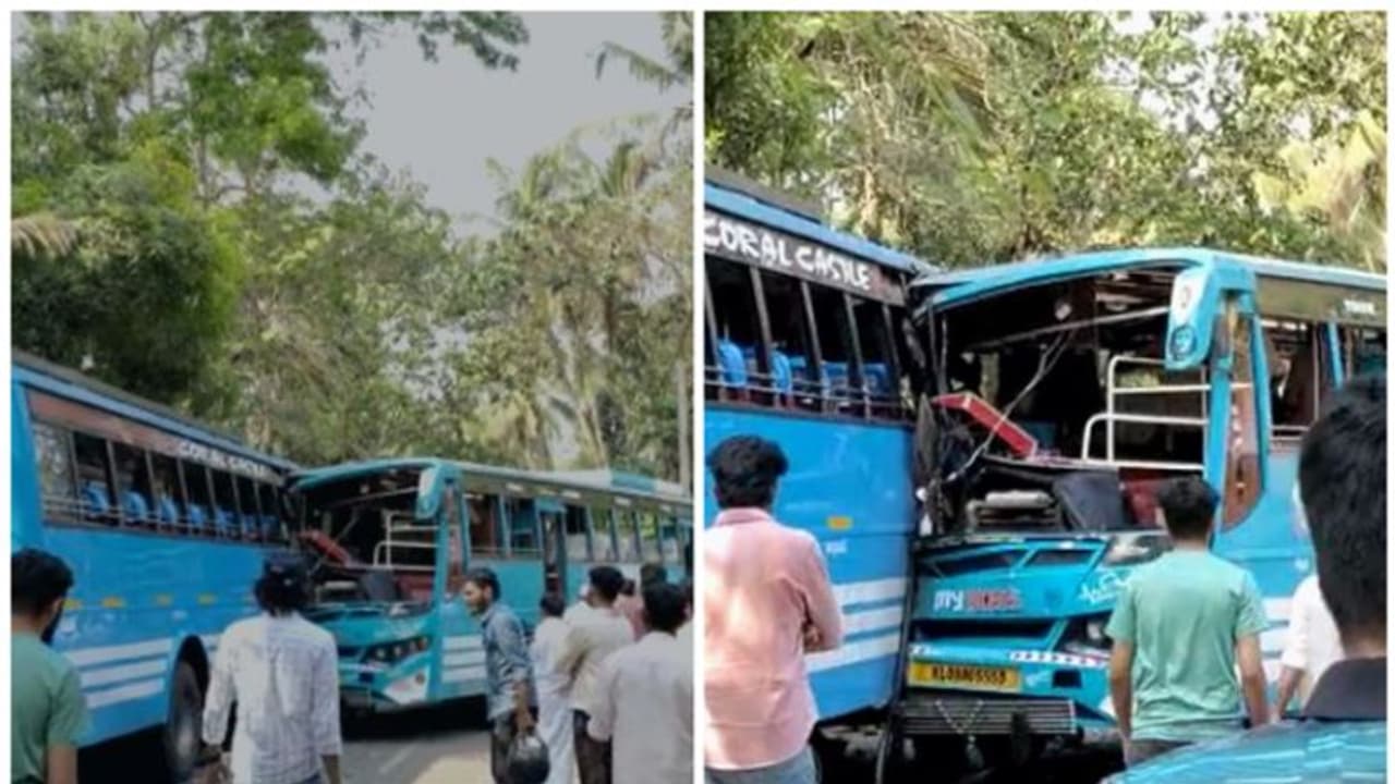 മലപ്പുറത്ത് സ്വകാര്യ ബസുകൾ കൂട്ടിയിടിച്ച് അപകടം, മുപ്പതോളം പേർക്ക് പരിക്കേറ്റു 