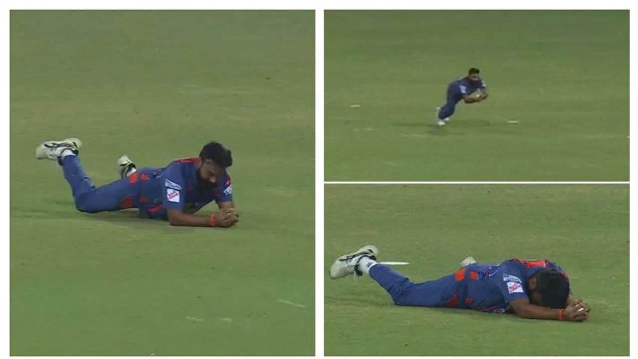 40കാരന്റെ മെയ്‌വഴക്കം കാണേണ്ടത് തന്നെ! ക്രിക്കറ്റ് ലോകത്തെ അമ്പരപ്പിച്ച് അമിത് മിശ്രയുടെ ക്യാച്ച് വീഡിയോ