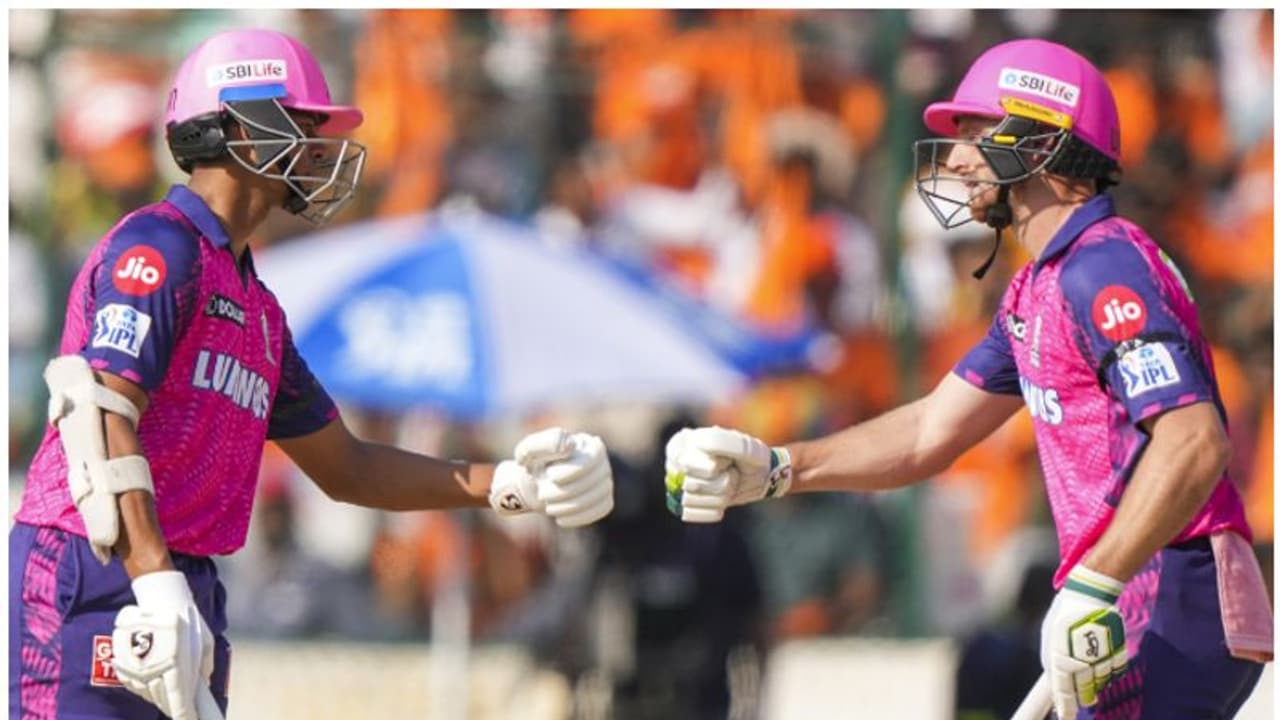 തീപ്പൊരി തുടക്കം! പവര്‍ പ്ലേയില്‍ കസറി യശ്വസി ജയ്സ്‍വാളും ജോസ് ബട്‍ലറും, രാജസ്ഥാൻ ആരാധകർ ആവേശത്തിൽ