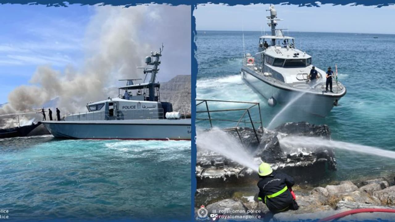 ഒമാനിൽ ടൂറിസ്റ്റ് ബോട്ടുകൾക്ക് തീപിടിച്ചു, ഒരാൾ മരിച്ചു, 11 പേര്ക്ക് പരിക്ക് ഒമാനിൽ ടൂറിസ്റ്റ് ബോട്ടുകൾക്ക് തീപിടിച്ചു, ഒരാൾ മരിച്ചു, 11 പേര്ക്ക് പരിക്ക്