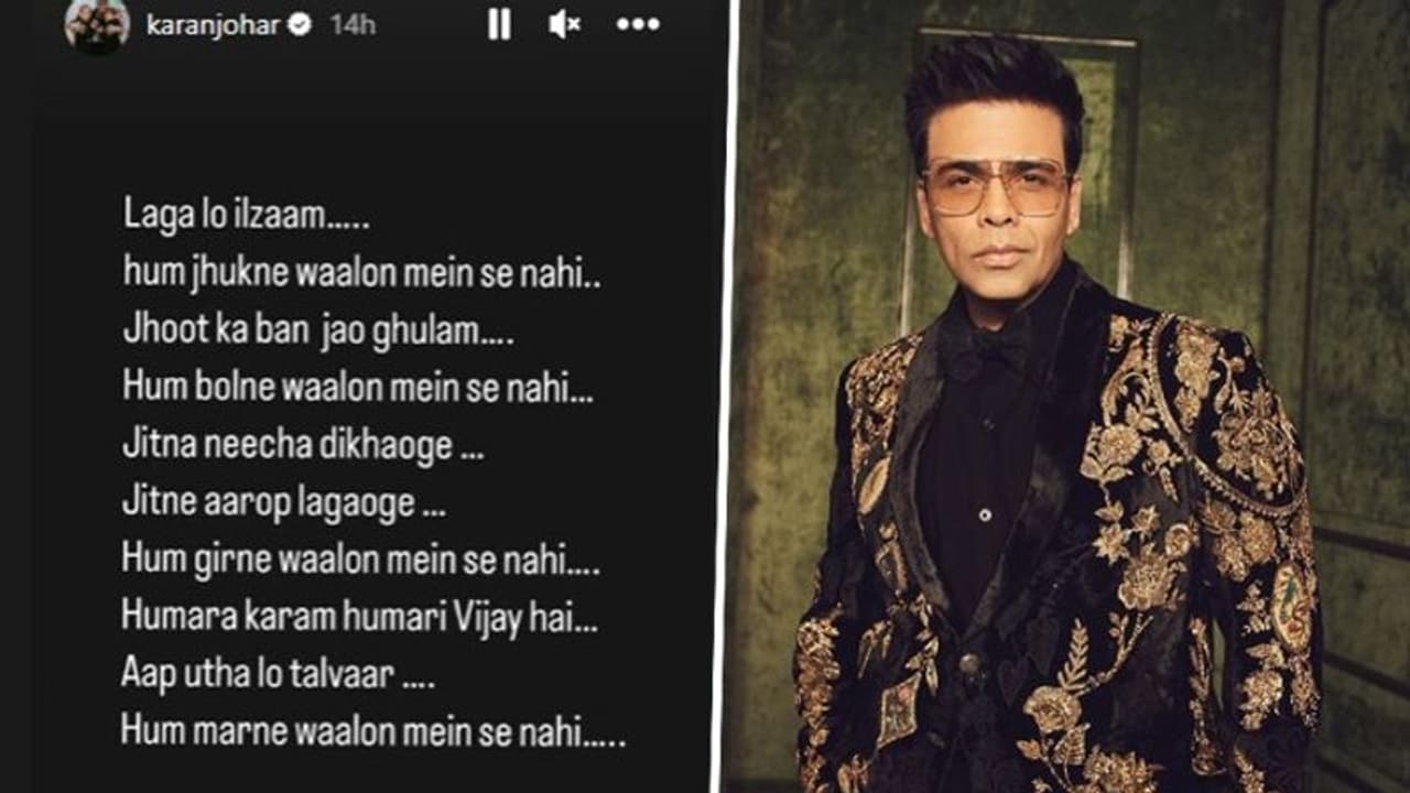 Karan Johar REACTS poetically after backlash for his 'murder Anushka Sharma's career' remark Karan Johar REACTS poetically after backlash for his 'murder Anushka Sharma's career' remark