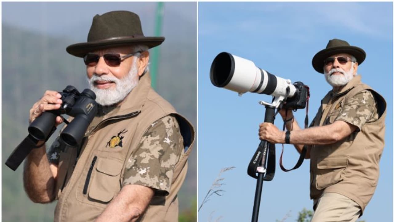 ക്യാമറയും ബൈനോക്കുലറും; 'കിടിലന്‍' ലുക്കില്‍ മോദിയുടെ ബന്ദിപുര്‍ സഫാരി; ചിത്രങ്ങള്‍