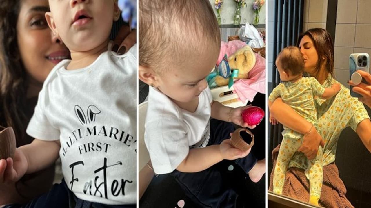 Priyanka Chopra shares family photos from Easter as daughter Malti plays with chocolate eggs Priyanka Chopra shares family photos from Easter as daughter Malti plays with chocolate eggs