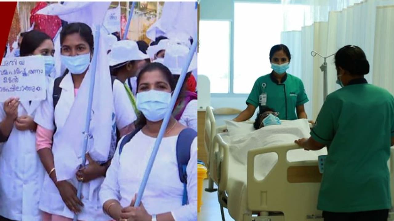 നഴ്‌സുമാരുടെ 72 മണിക്കൂർ പണിമുടക്ക് തൃശ്ശൂരിൽ തുടങ്ങി; 22 ആശുപത്രികളുടെ പ്രവർത്തനം തടസപ്പെടും