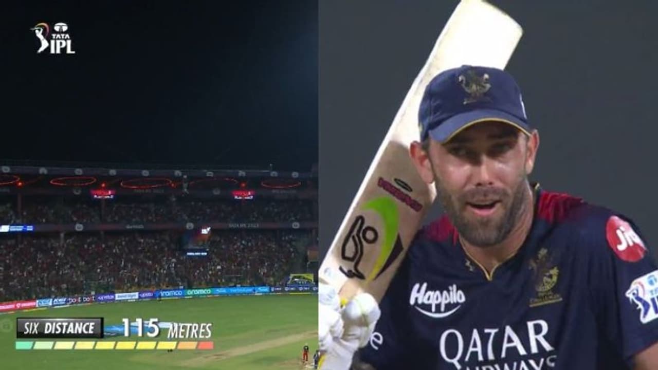 ഡുപ്ലസിയുടെ 115 മീറ്റര്‍ സിക്‌സ്! പന്ത് സ്റ്റേഡിയത്തിന് പുറത്ത്; മാക്‌സ്‌വെല്ലിന്‍റെ റിയാക്ഷന്‍ വൈറല്‍ വീഡിയോ