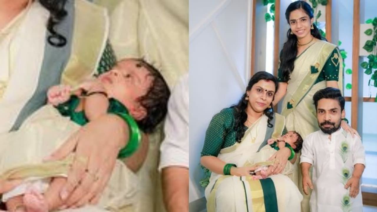 ഇത് ദ്വിജ കീർത്തി; മകളെ പരിചയപ്പെടുത്തി ​ഗിന്നസ് പക്രു, ഹൃദ്യം കുടുംബ ഫോട്ടോ