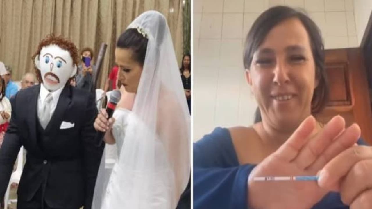 താൻ രണ്ടാമതും ​ഗർഭിണിയെന്ന് പാവയെ വിവാഹം കഴിച്ച സ്ത്രീ!