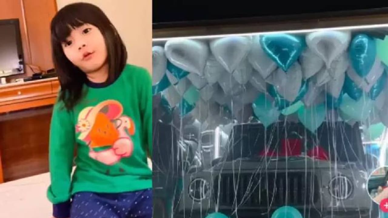 അഞ്ചു വയസ്സുകാരിക്ക് സ്കൂളിൽ പോകാൻ മാതാപിതാക്കളുടെ സമ്മാനം മെഴ്‌സിഡസ് കാർ