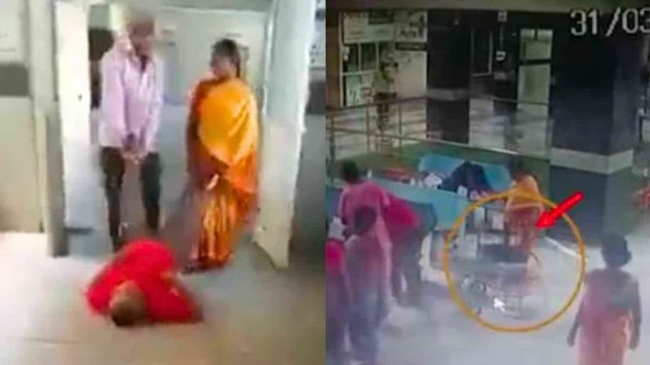 தரதரவென இழுத்து செல்லப்பட்ட நோயாளி.. தெலங்கானா அரசு மருத்துவமனையின் அவலம் வைரல் வீடியோ!! தரதரவென இழுத்து செல்லப்பட்ட நோயாளி.. தெலங்கானா அரசு மருத்துவமனையின் அவலம் வைரல் வீடியோ!!