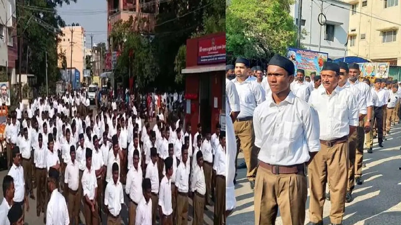 கோவையில் ஆர்.எஸ்.எஸ் அமைப்பின் பேரணி… எச். ராஜா உட்பட 1000க்கும் மேற்பட்டோர் பங்கேற்பு!!