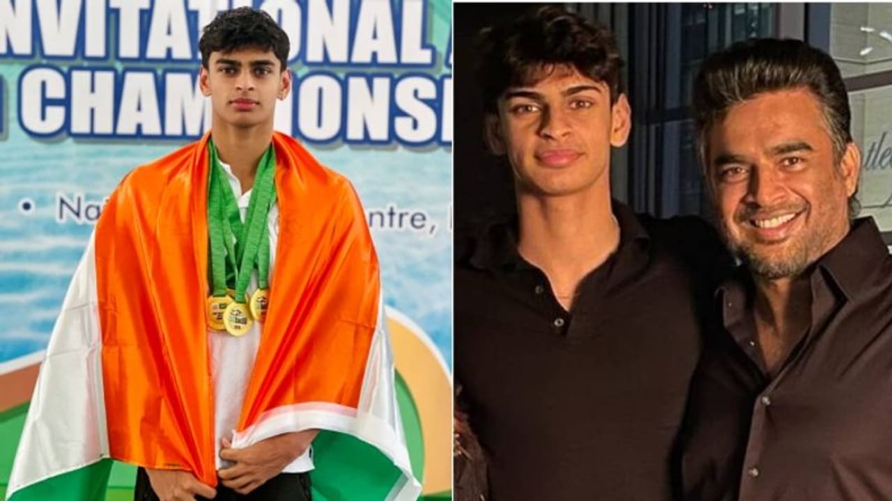 ഇന്ത്യയ്ക്കായി മകൻ നീന്തി നേടിയത് അഞ്ച് സ്വർണം; അഭിമാനമെന്ന് മാധവൻ