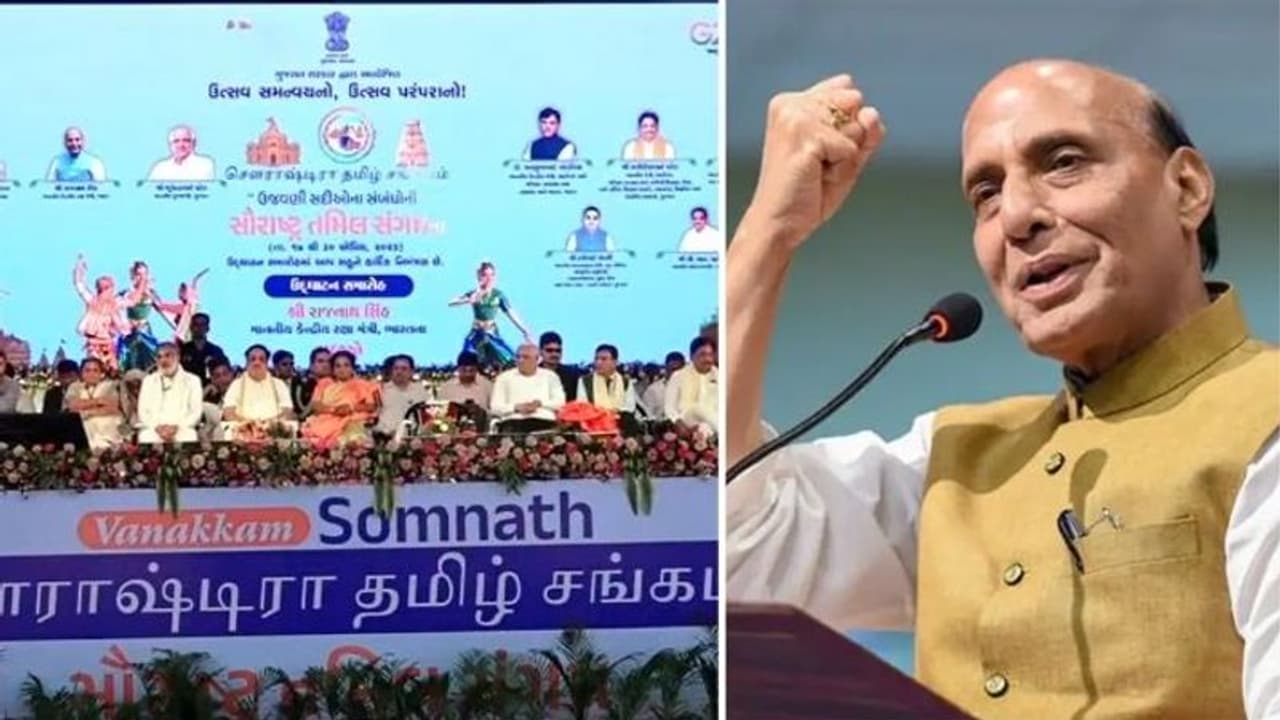 சௌராஷ்டிரா தமிழ் சங்கம்.. தொடங்கி வைத்தார் மத்திய அமைச்சர் ராஜ்நாத் சிங் சௌராஷ்டிரா தமிழ் சங்கம்.. தொடங்கி வைத்தார் மத்திய அமைச்சர் ராஜ்நாத் சிங்