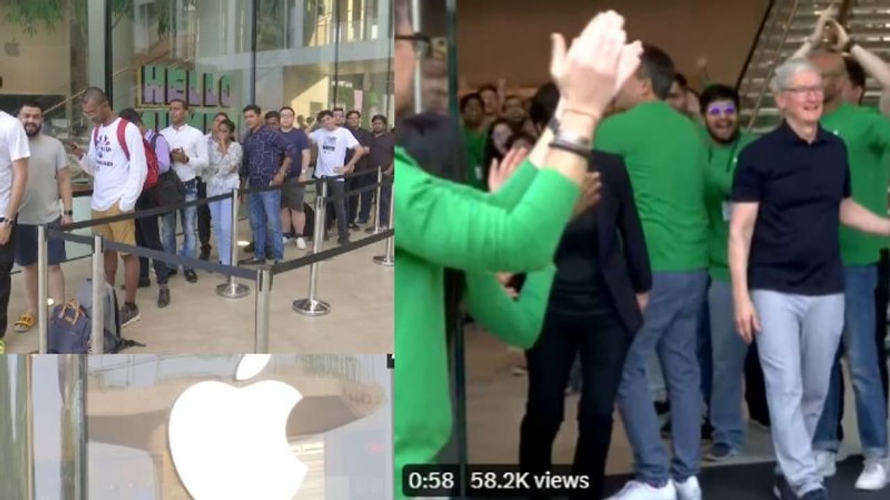 ಮುಂಬೈನಲ್ಲಿ ಆಪಲ್ ಕಚೇರಿ ಉದ್ಘಾಟಿಸಿದ ಟಿಮ್ ಕುಕ್‌ : ಉದ್ಘಾಟನೆಗೂ ಮೊದಲೇ ಕ್ಯೂ ನಿಂತ ಜನ