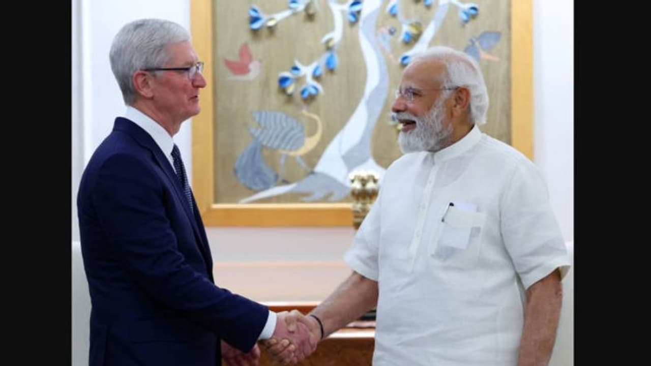 'We share your vision...' says Apple CEO Tim Cook after meeting PM Narendra Modi 'We share your vision...' says Apple CEO Tim Cook after meeting PM Narendra Modi