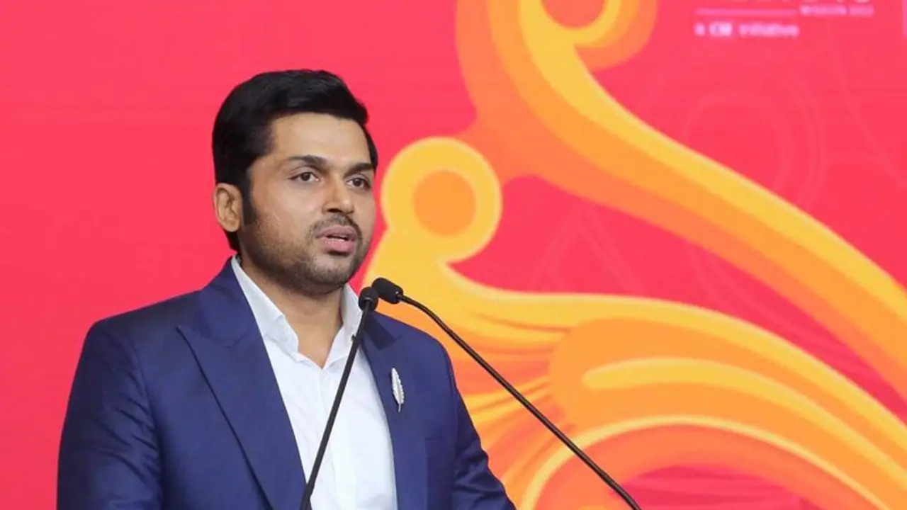 வேளாண் வர்த்தக திருவிழா..! நடிகர் கார்த்தி பொதுமக்களுக்கு வைத்த கோரிக்கை! வேளாண் வர்த்தக திருவிழா..! நடிகர் கார்த்தி பொதுமக்களுக்கு வைத்த கோரிக்கை!