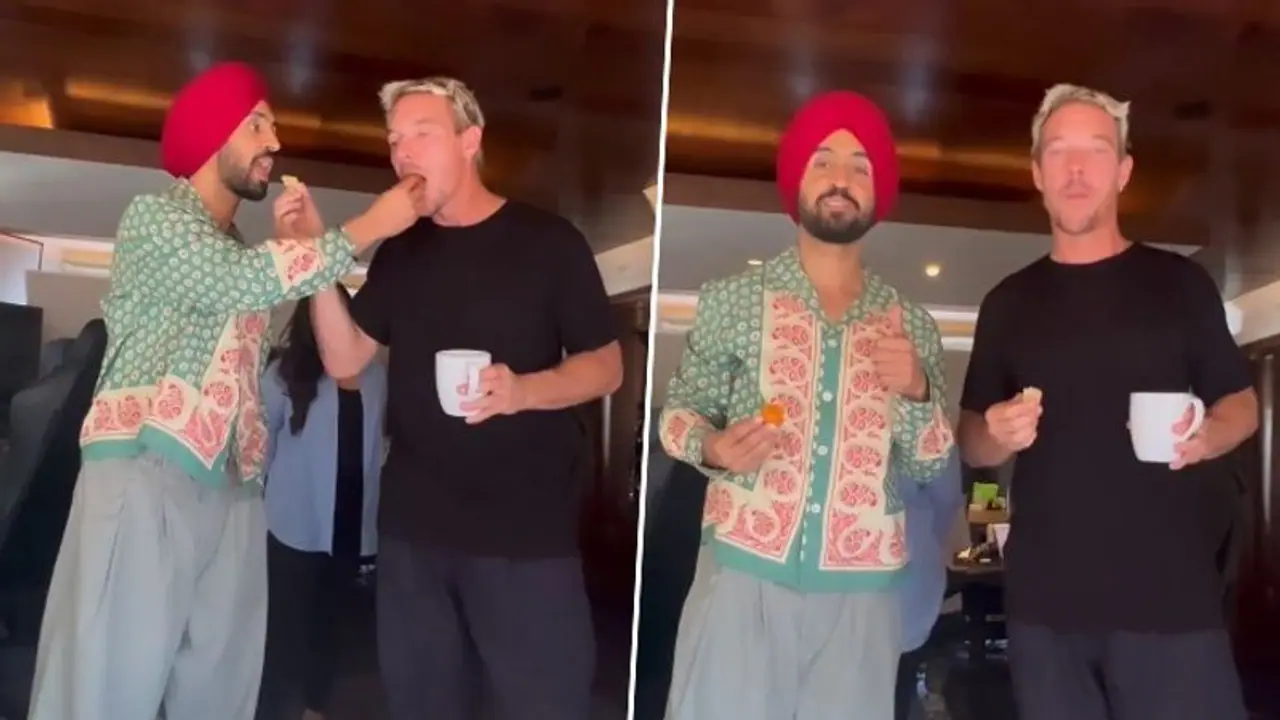 Coachella 2023: Diljit Dosanjh treats DJ Diplo with Indian sweets Laddoo and Kaju Katli Coachella 2023: Diljit Dosanjh treats DJ Diplo with Indian sweets Laddoo and Kaju Katli