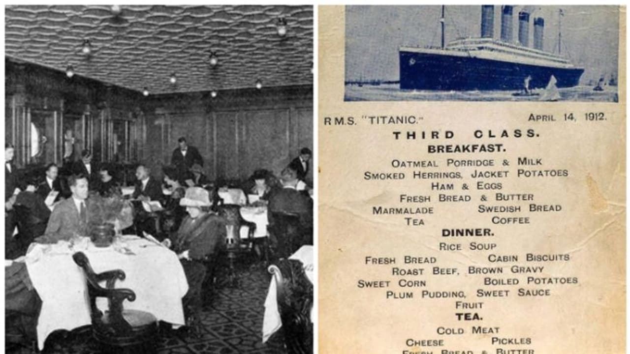 ടൈറ്റാനിക്കിലെ യാത്രക്കാരുടെ ഭക്ഷണം; 111 വര്‍ഷങ്ങള്‍ക്ക് ശേഷം വൈറലാകുന്ന മെനു! 