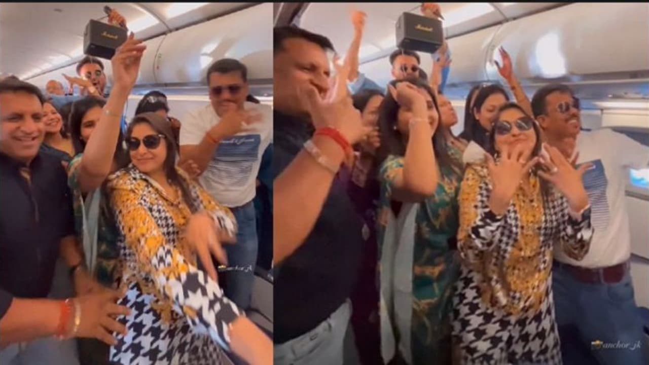 37 ಸಾವಿರ ಅಡಿ ಎತ್ತರದಲ್ಲಿ ಇಂಡಿಗೋ ವಿಮಾನದಲ್ಲಿ ಪ್ರಯಾಣಿಕರ ಡಾನ್ಸ್‌: ವೈರಲ್ ವಿಡಿಯೋ
