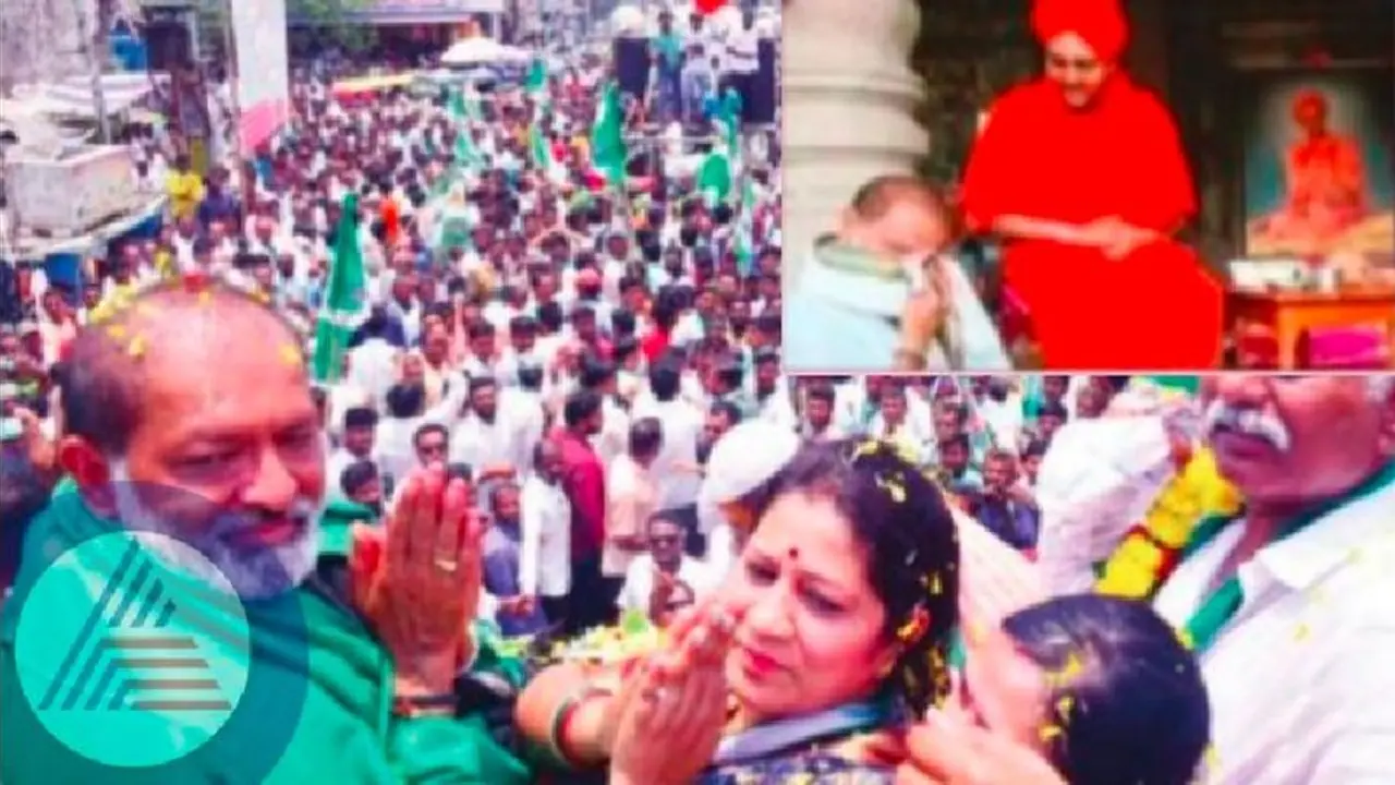 ಬಿಜೆಪಿಗೆ ಸೆಡ್ಡು ಹೊಡೆದು ಜೆಡಿಎಸ್ ಸೇರಿದ್ದ ಸಿವಿ ಚಂದ್ರಶೇಖರ್: ಗೆಲುವಿಗಾಗಿ ಗವಿಶ್ರೀಗಳ ಮುಂದೆ ಕಣ್ಣೀರು!