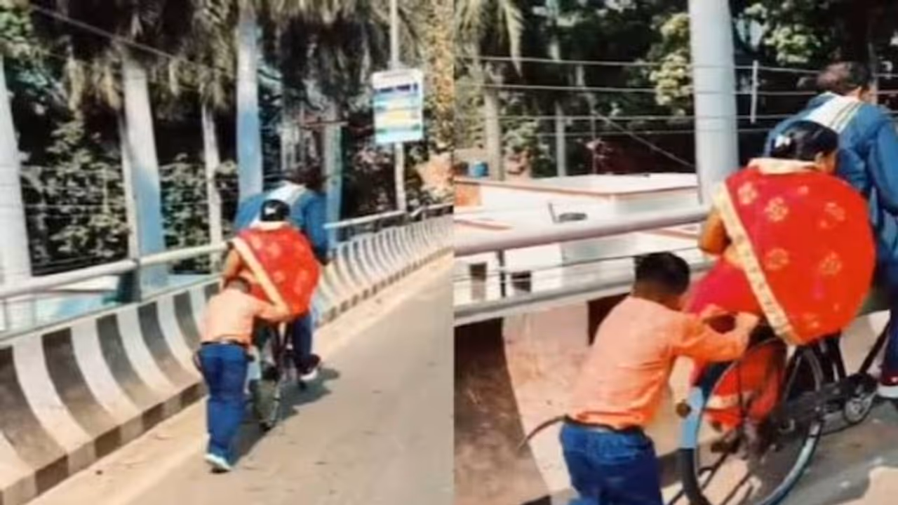 അച്ഛനേയും അമ്മയേയും സൈക്കിളിലിരുത്തി തള്ളി ബാലൻ, സോഷ്യൽ മീഡിയ കീഴടക്കിയ ആ വീഡിയോ ഇതാണ് അച്ഛനേയും അമ്മയേയും സൈക്കിളിലിരുത്തി തള്ളി ബാലൻ, സോഷ്യൽ മീഡിയ കീഴടക്കിയ ആ വീഡിയോ ഇതാണ്