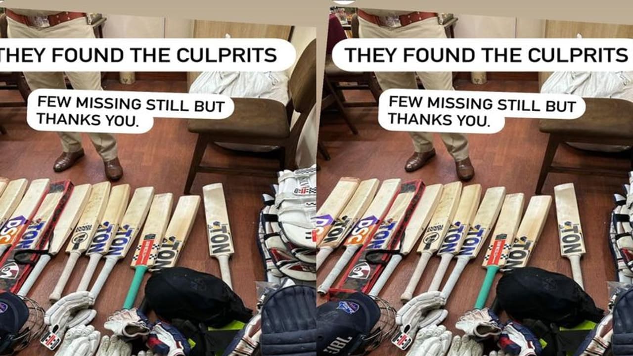 ಕಳ​ವಾ​ಗಿದ್ದ ಡೆಲ್ಲಿ ಕ್ಯಾಪಿಟಲ್ಸ್‌ ತಂಡದ ಬ್ಯಾಟ್‌, ಗ್ಲೌಸ್‌ಗಳು ಪತ್ತೆ! ಇಬ್ಬರ ಬಂಧನ